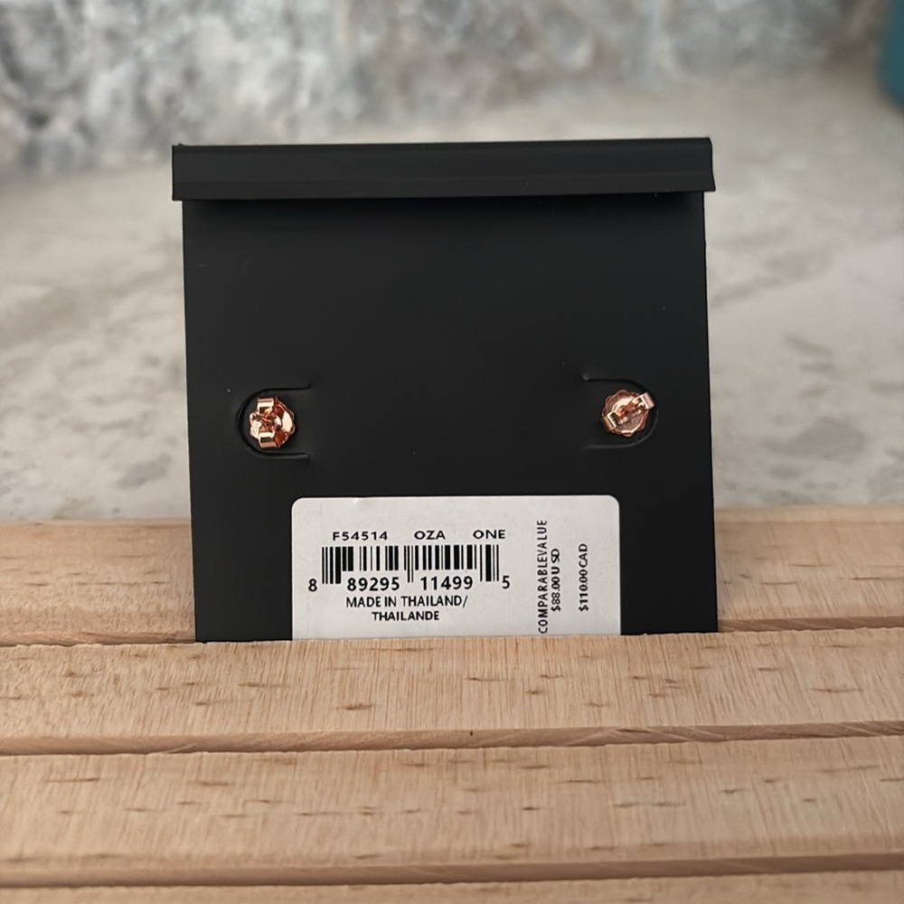 Coach Rose Gold Stud Earrings - Picture 3 of 3